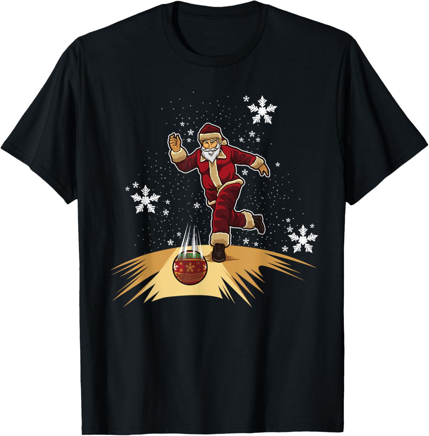 Santa Claus Plays Bowling - Xmas Gift For Your Bowling Team
