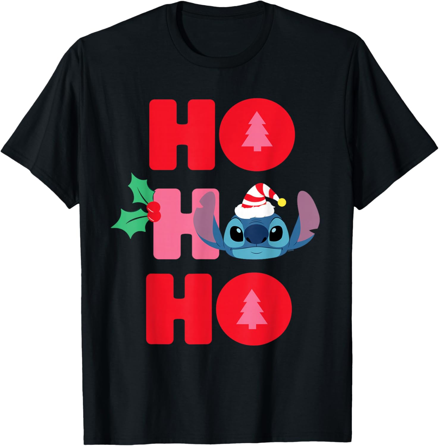 Disney Stitch Christmas Ho Ho Ho Cute Funny Holiday