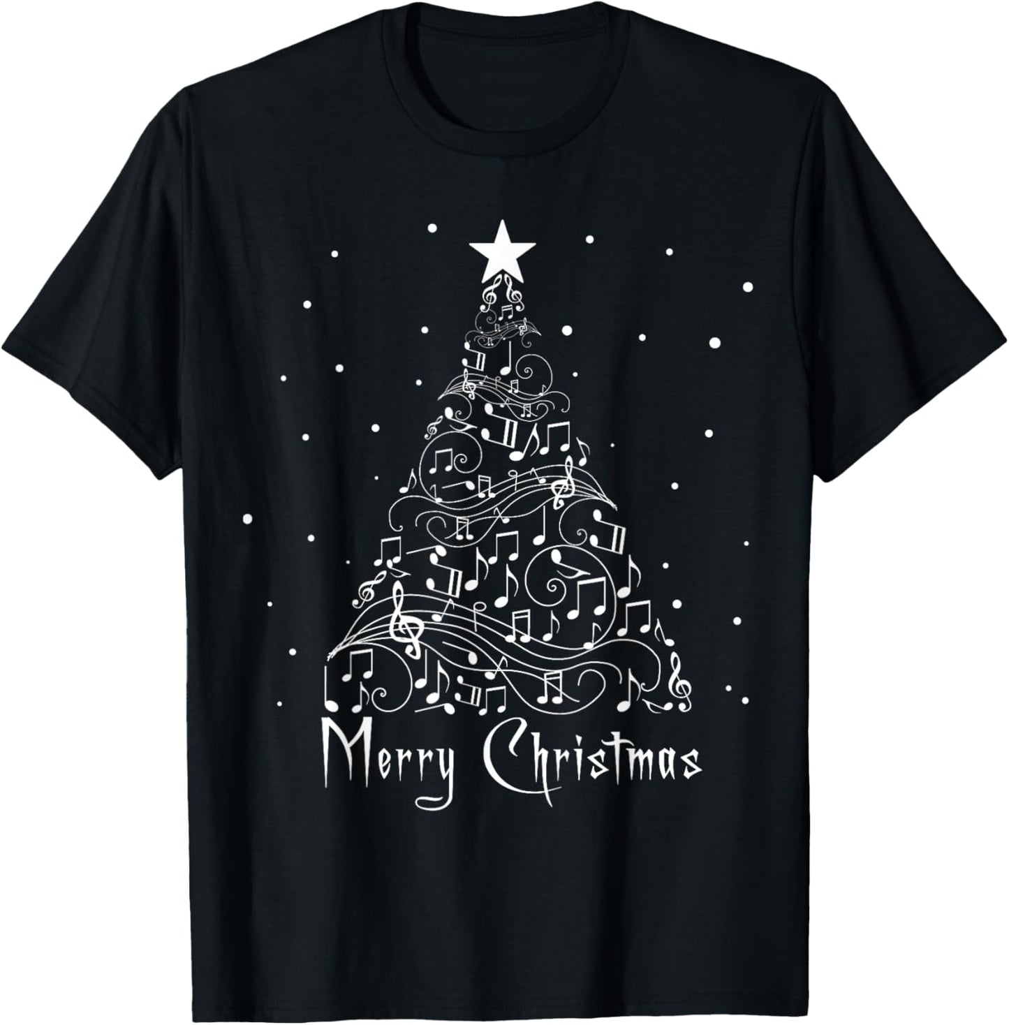 Music Notes Christmas Tree Musical Teacher Music xmas tree T-Shirt for Men Women Kids