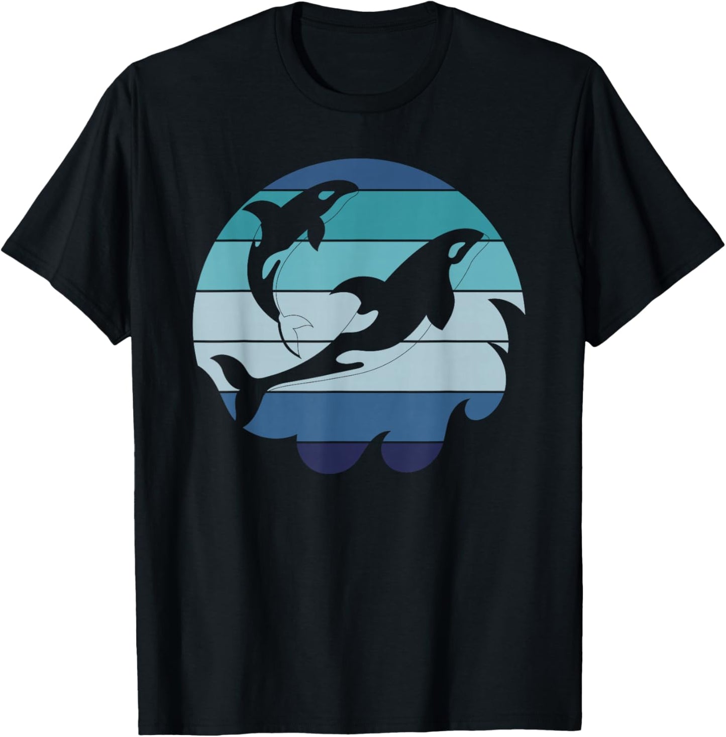 Killer Whale Ocean Animal Lovers Sea Creatures Retro Orca T-Shirt