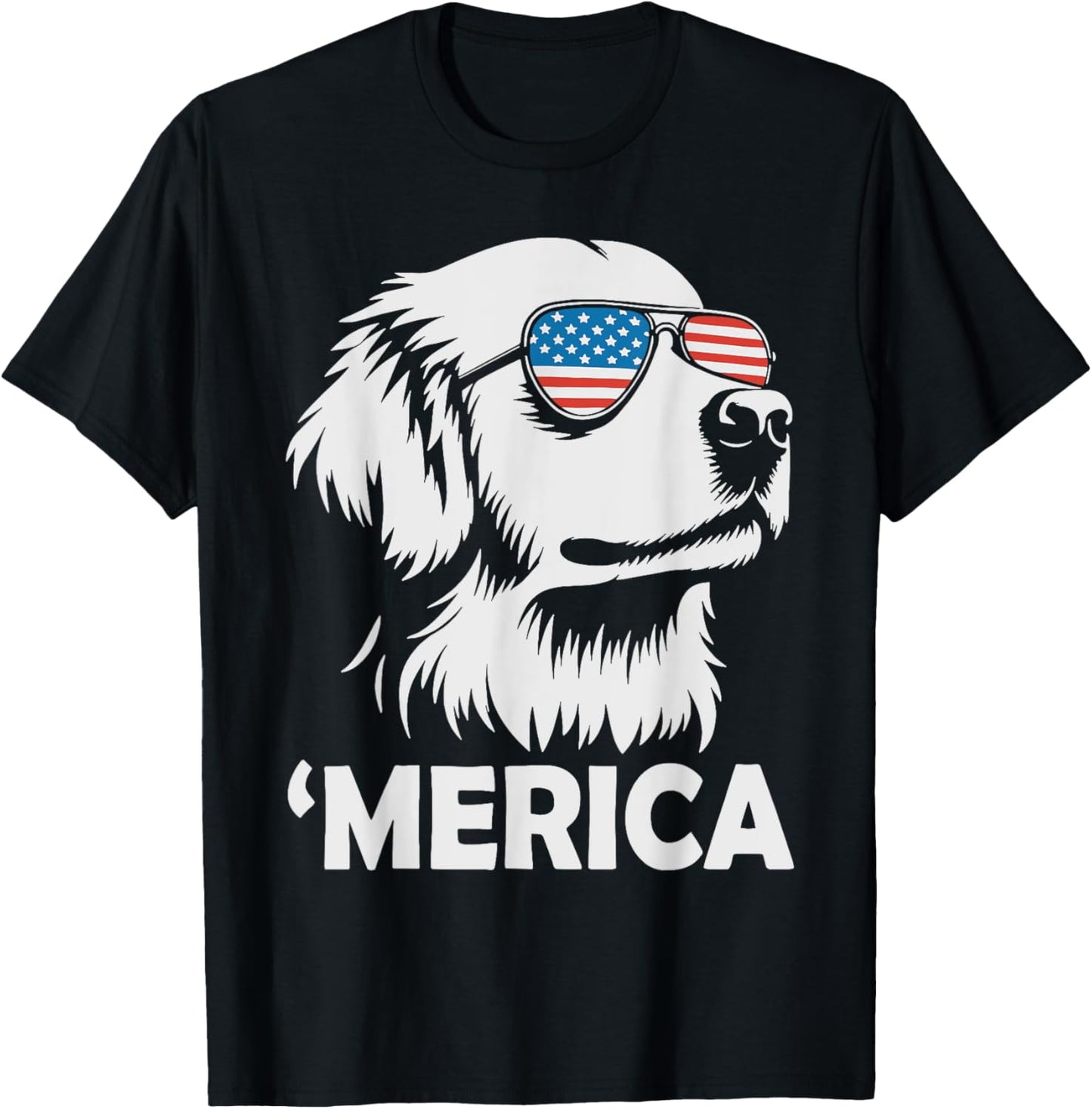 American Flag Golden Retriever 4th Of July Golden Dog Mom T-Shirt for Men Women