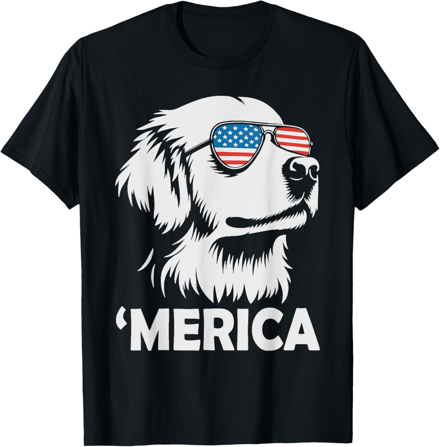 American Flag Golden Retriever 4th Of July Golden Dog Mom T-Shirt for Men Women