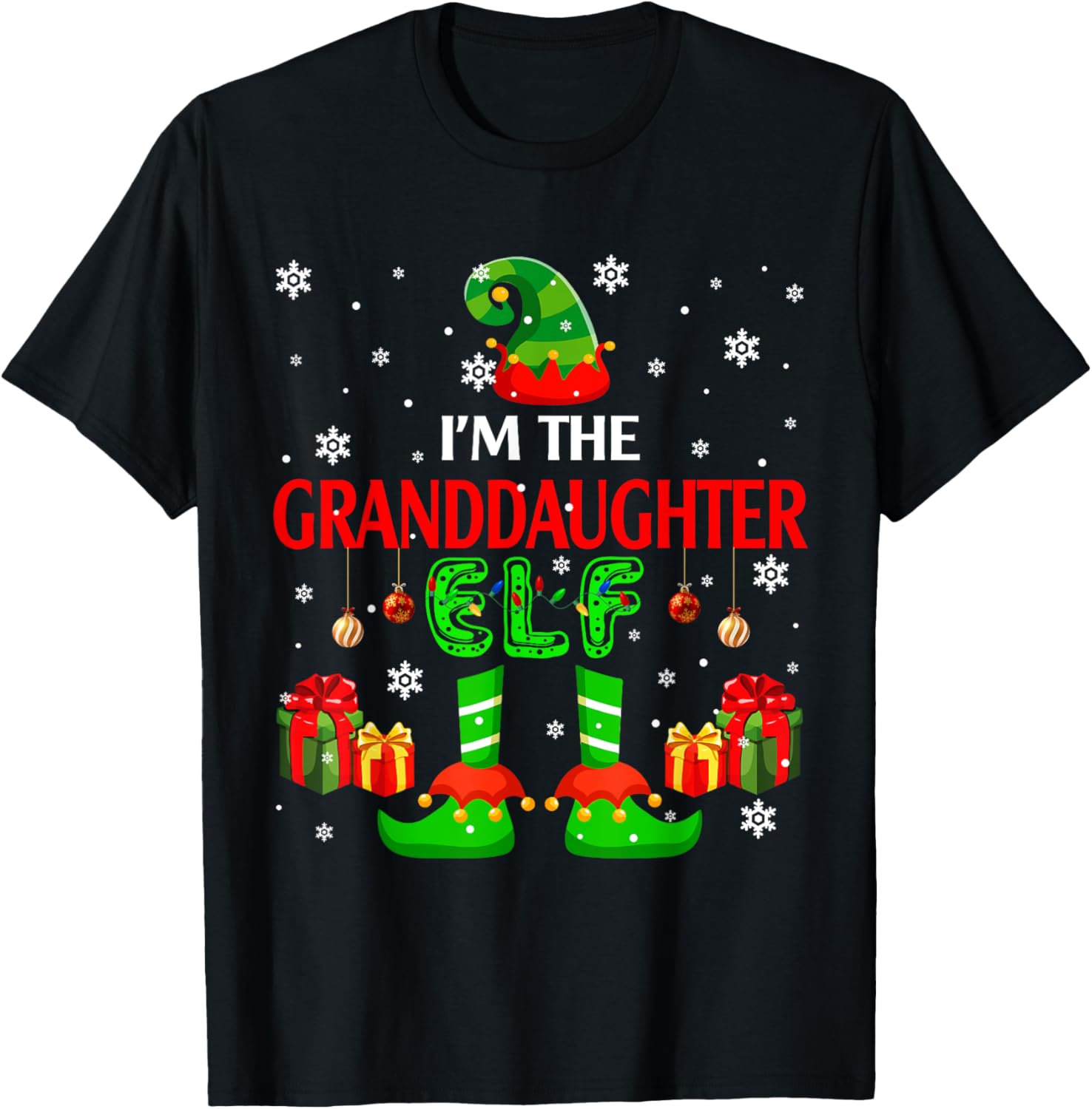 I'm The Granddaughter Elf Cute Xmas Elf Costume Funny Family