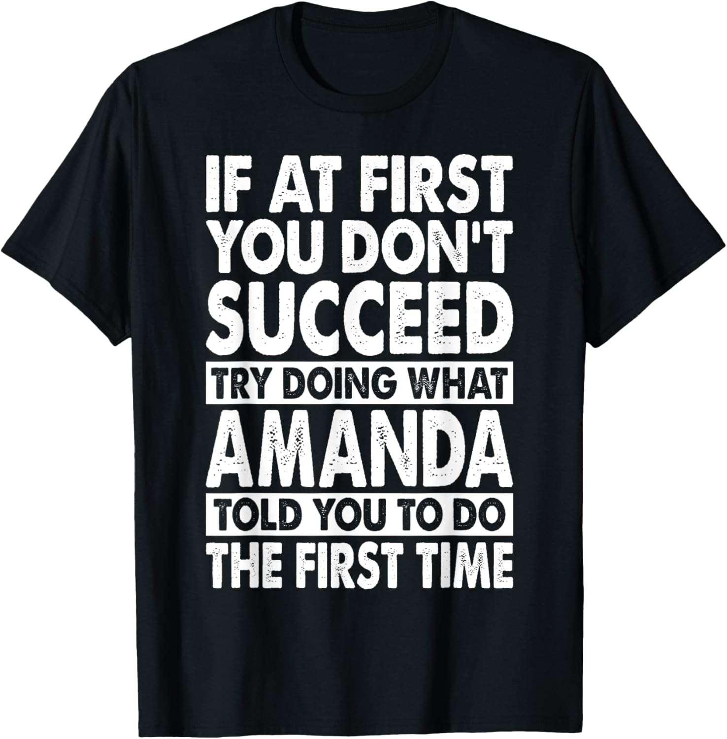 AMANDA Name Personalized Birthday Funny Christmas Joke T-Shirt