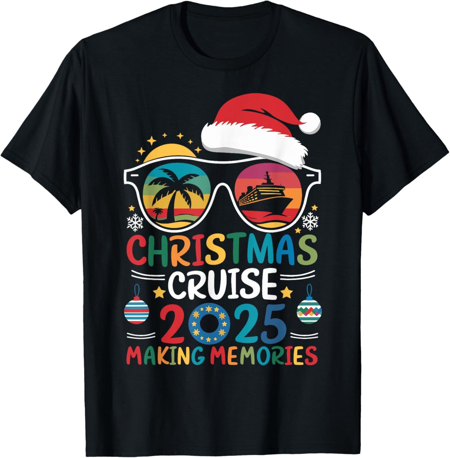 Christmas Cruise 2025 Men Women Kids Family Cruise Matching T-Shirt