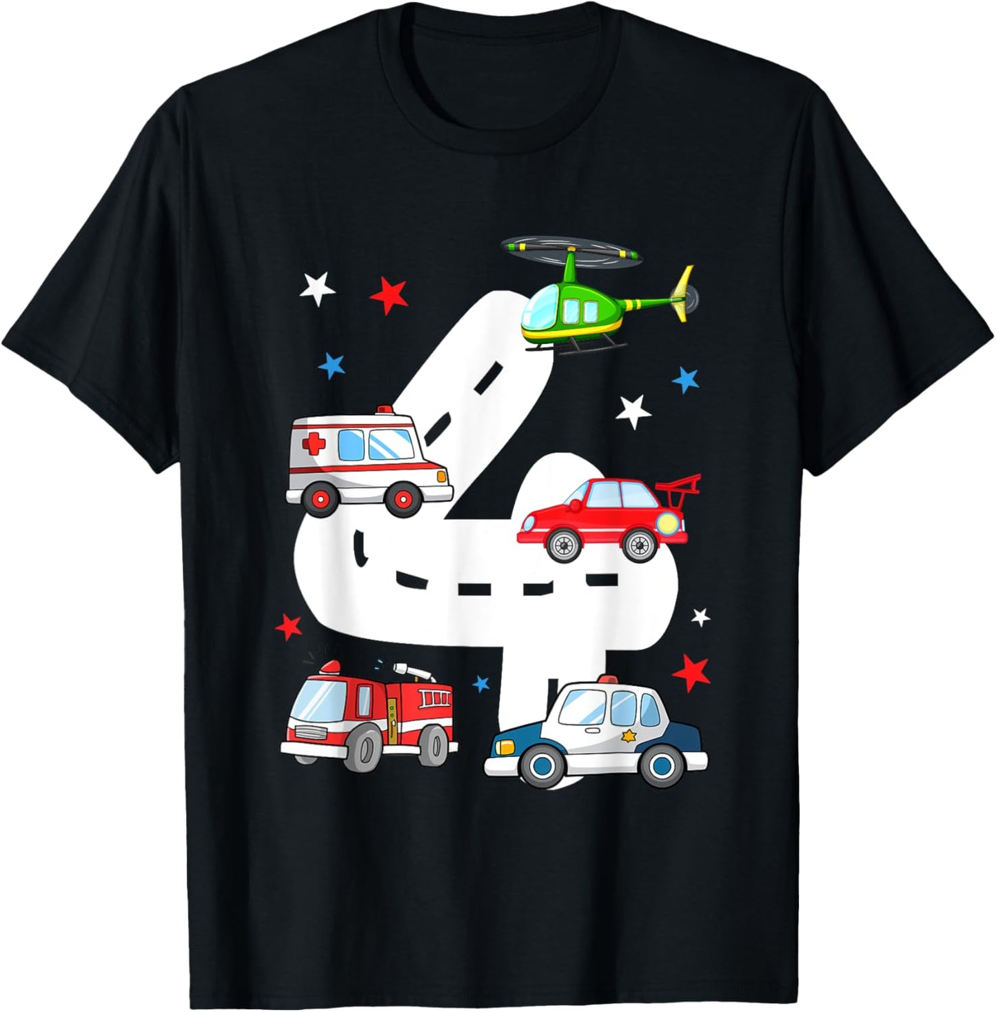 4th Birthday Emergency Vehicles 4 Year Old Birthday Kids