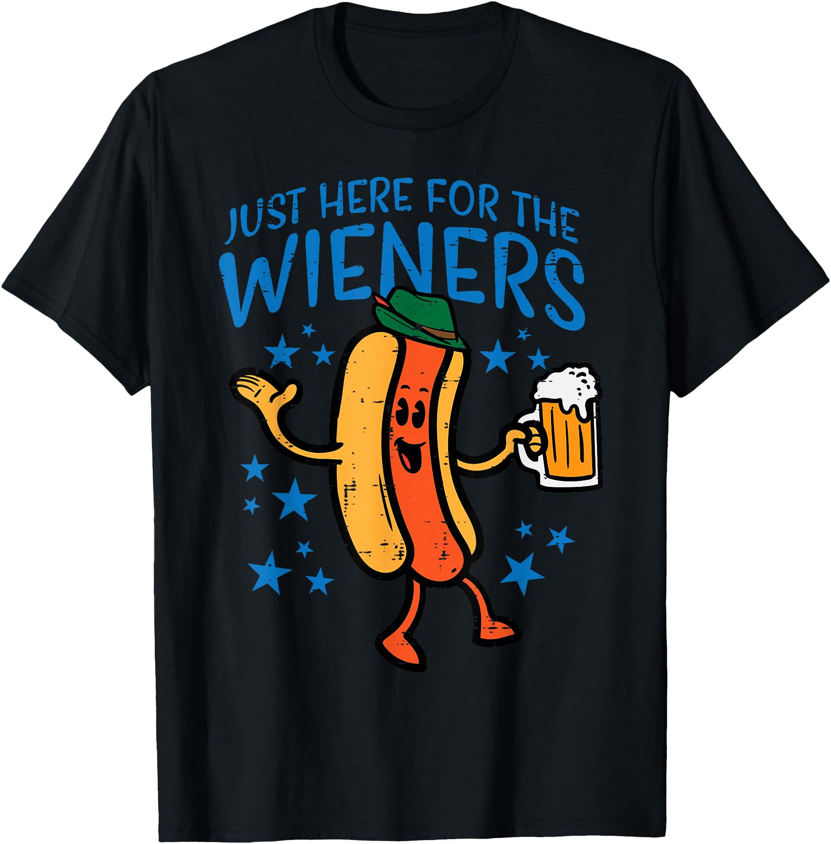 Just Here For The Wieners Hotdog Funny Oktoberfest Men Women