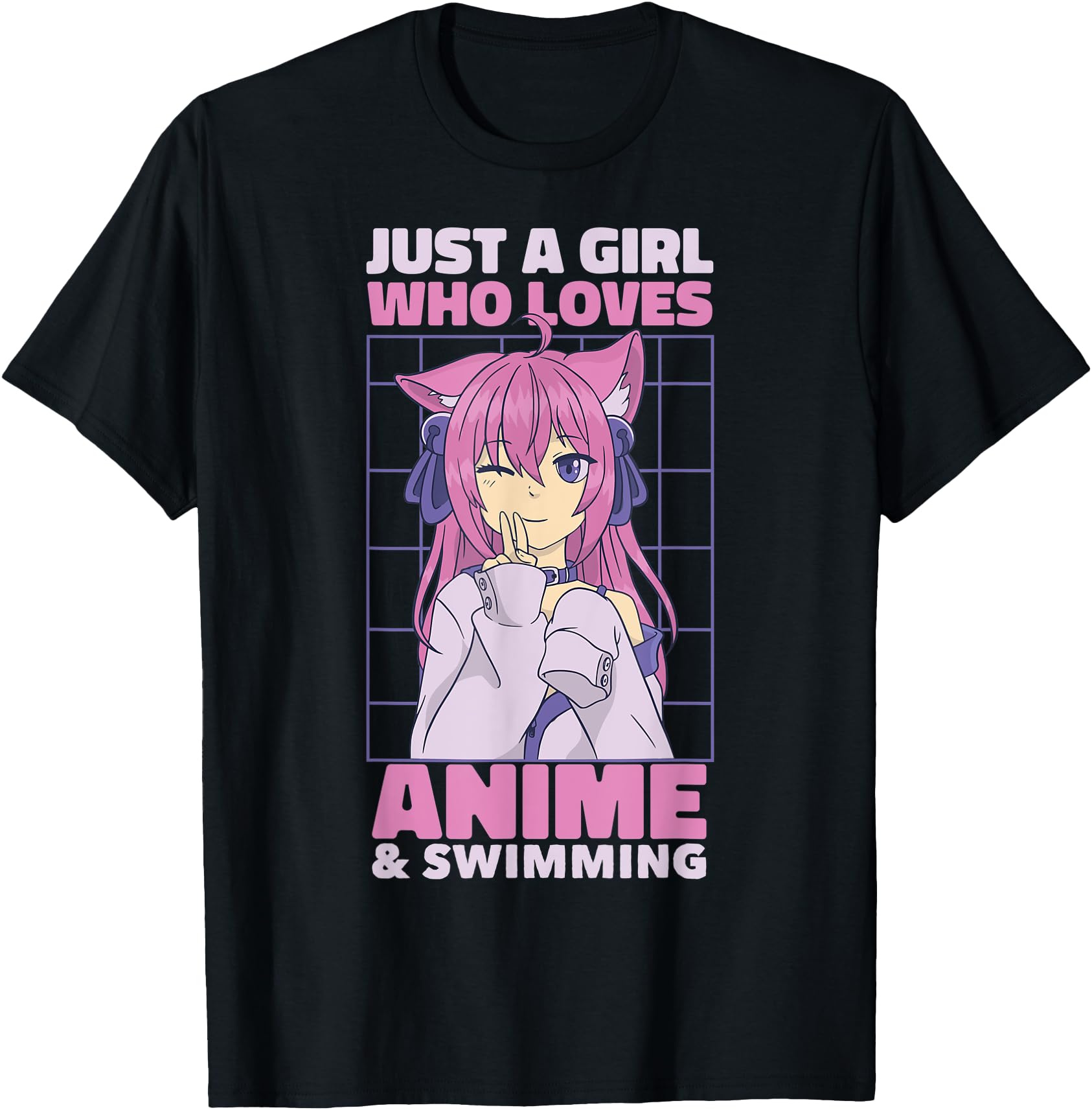Just A Girl Who Loves Anime Cute Anime and Swimming