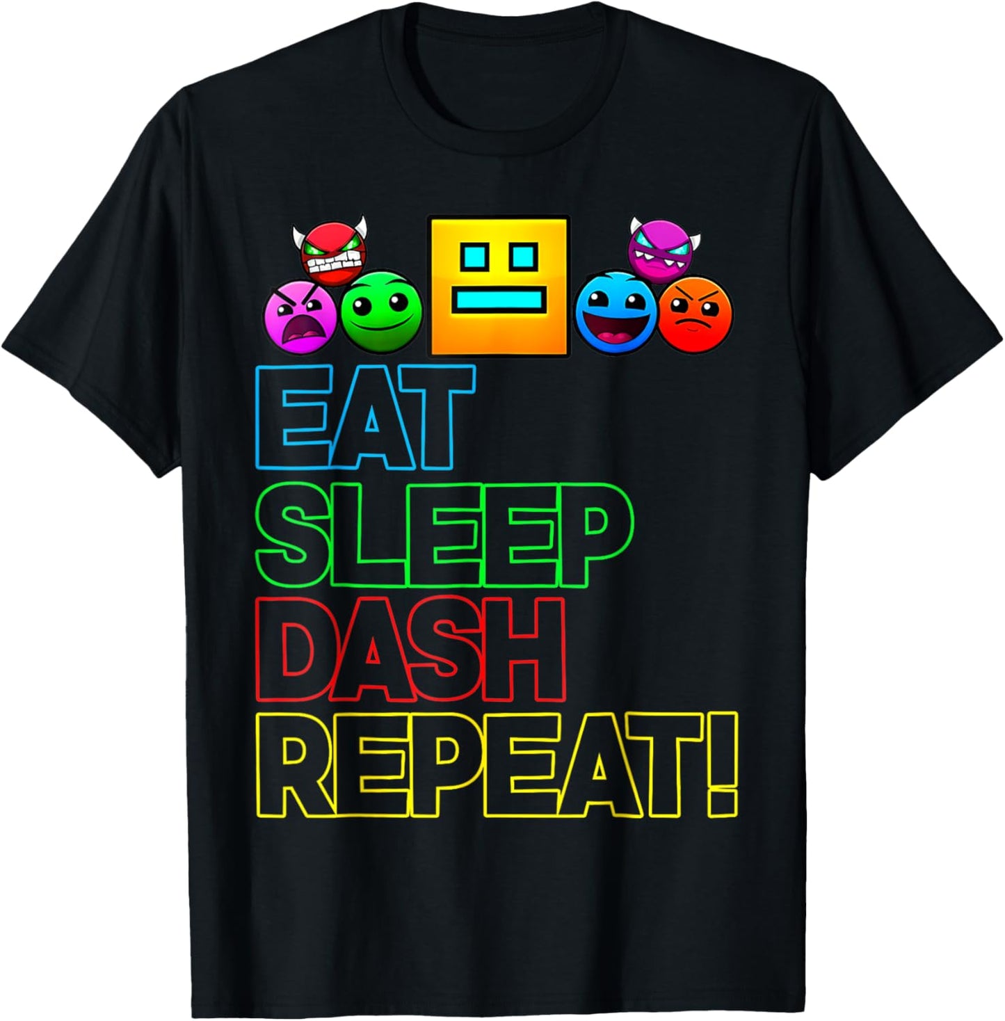 Eat Sleep Dash Repeat Video Game Geometry Video Gamer Lover