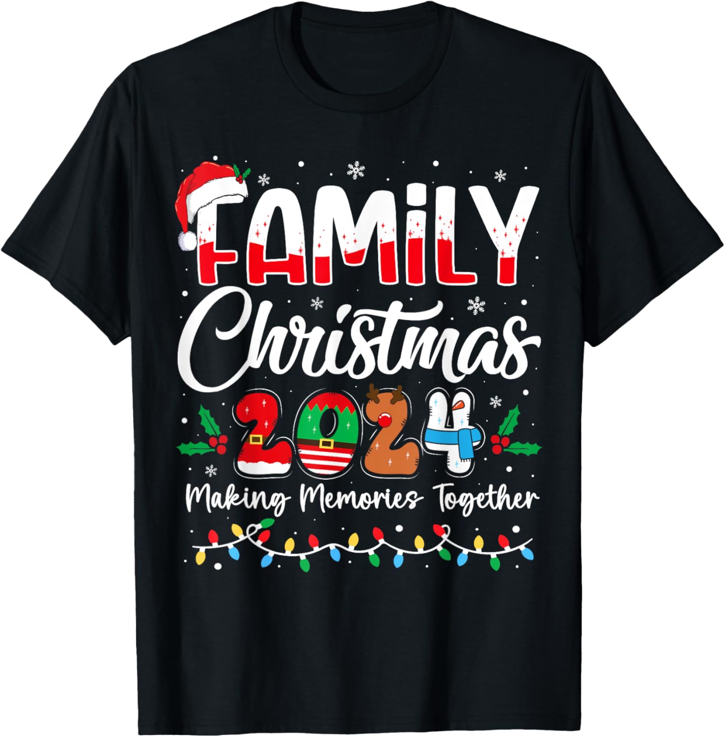 Family Christmas 2024 Matching Squad Santa Elf Funny Xmas