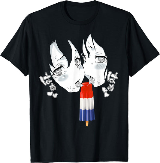 Ahegao Face Tee Anime Manga Hentai Popsicle Apparel