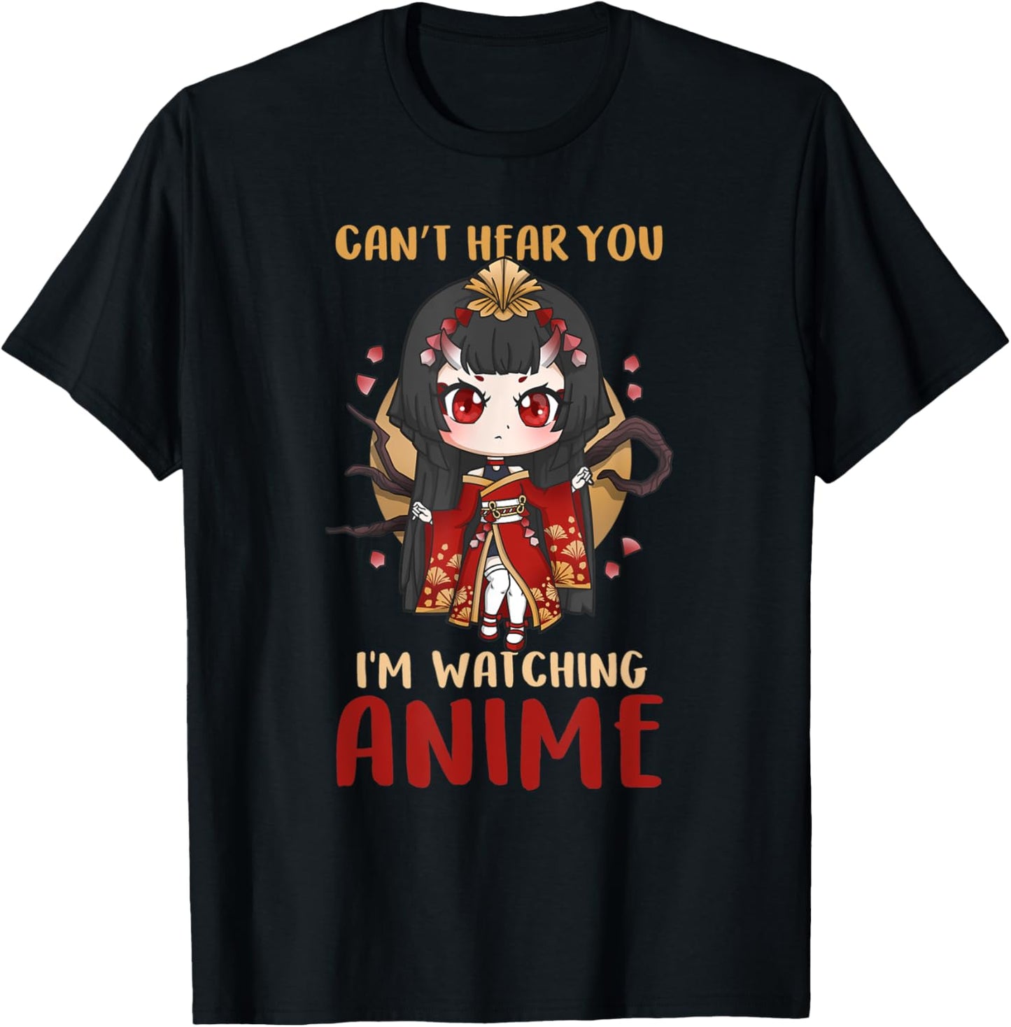 Can't Here You I'm Watching Anime I Otaku Chibi Manga Girl