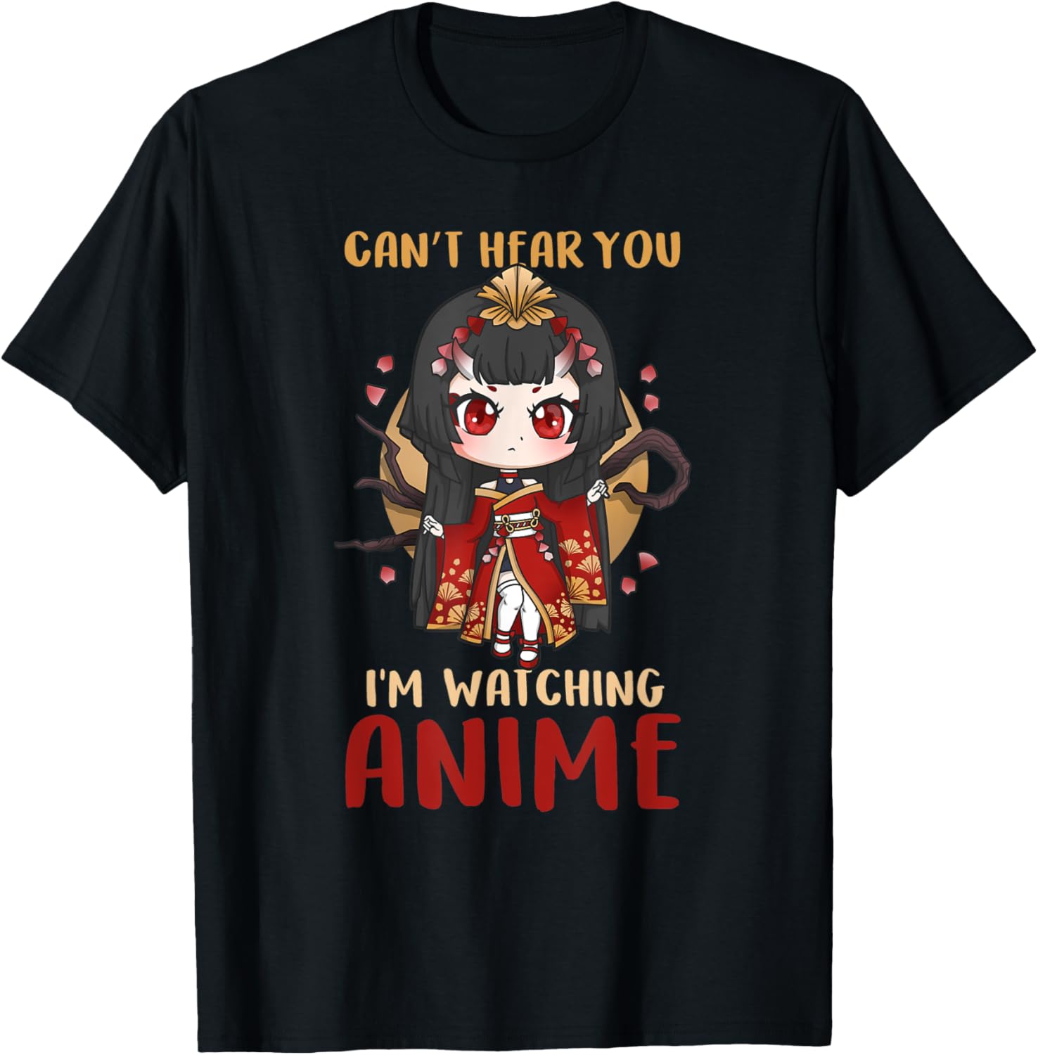 Can't Here You I'm Watching Anime I Otaku Chibi Manga Girl