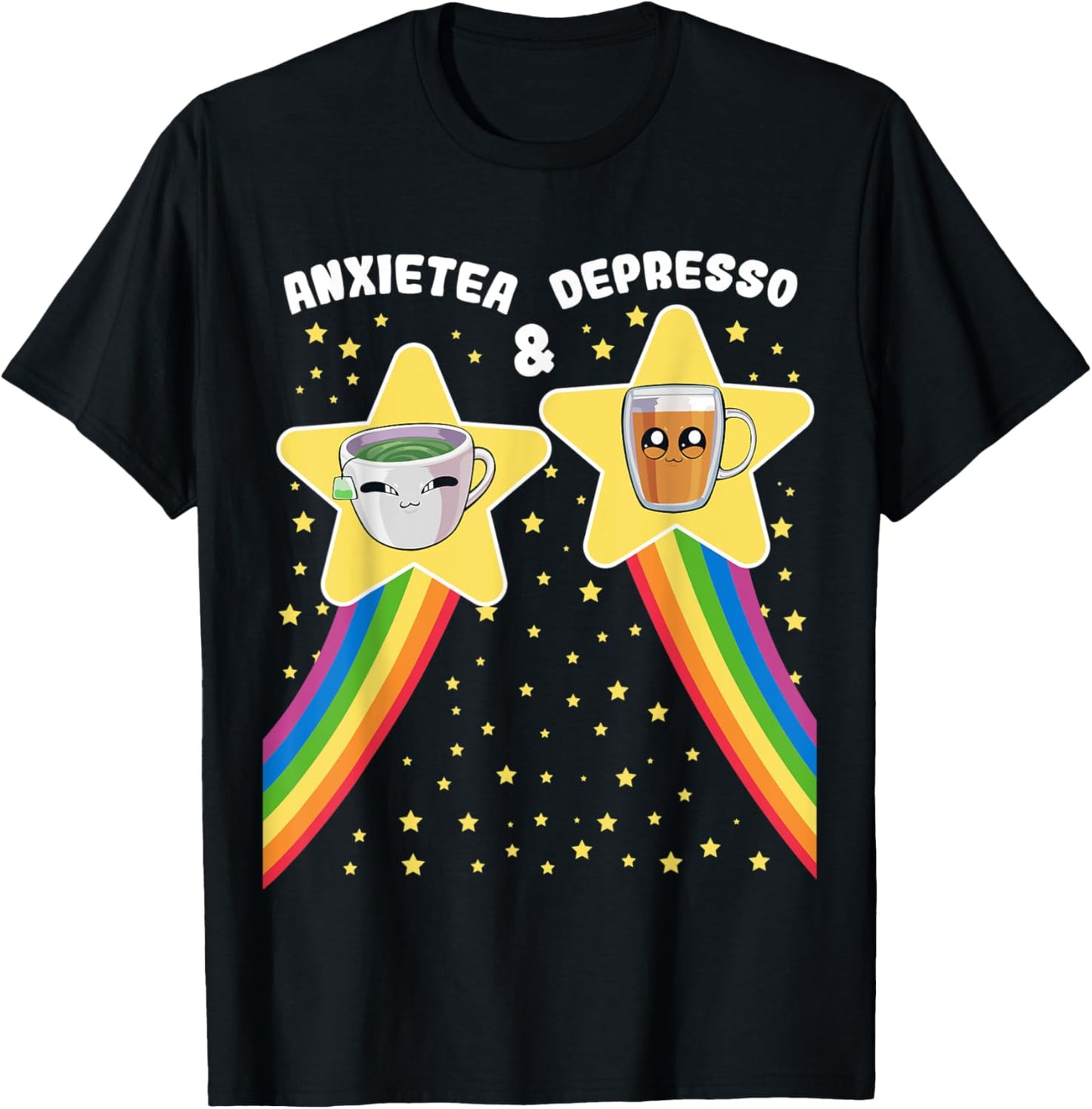Anxiety Depression Rainbow Kawaii Chibi Anxietea & Depresso