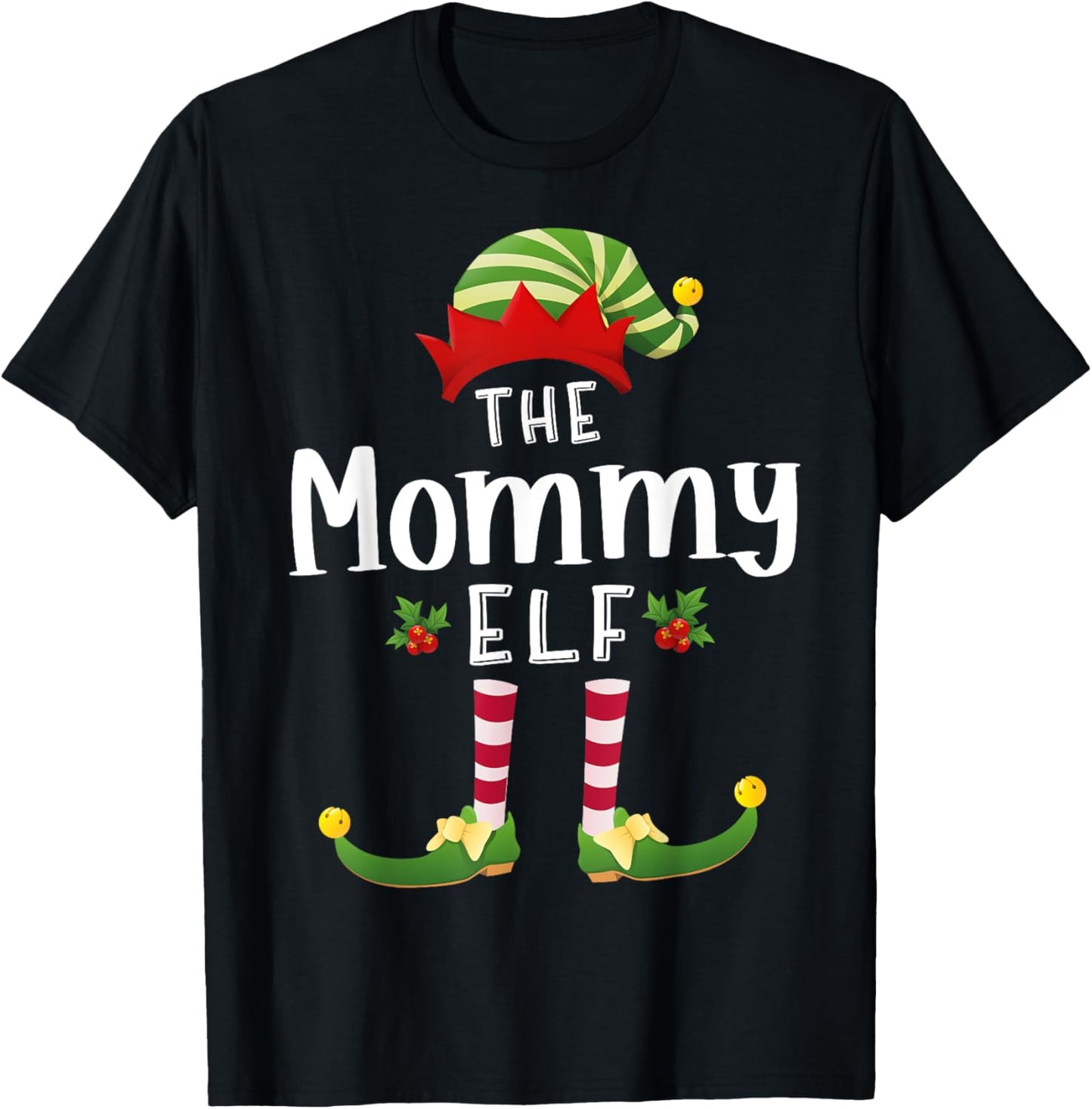 Mommy Christmas Elf Matching Pajama X-Mas Party