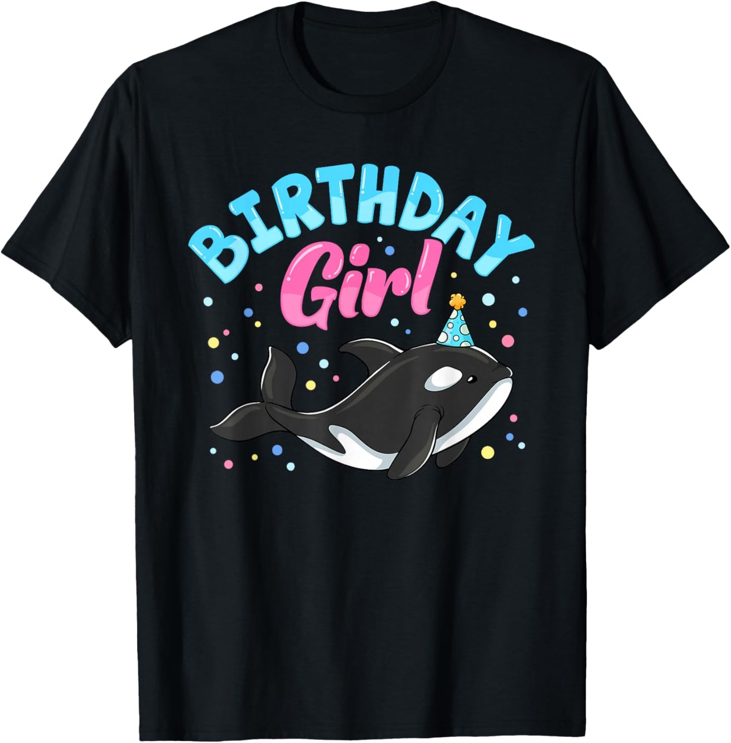 Cute orcas killer whale birthday party T-Shirt