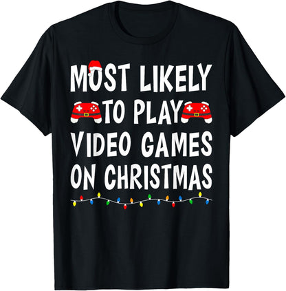 Most Likely To Christmas Xmas Family Matching Pajamas Funny