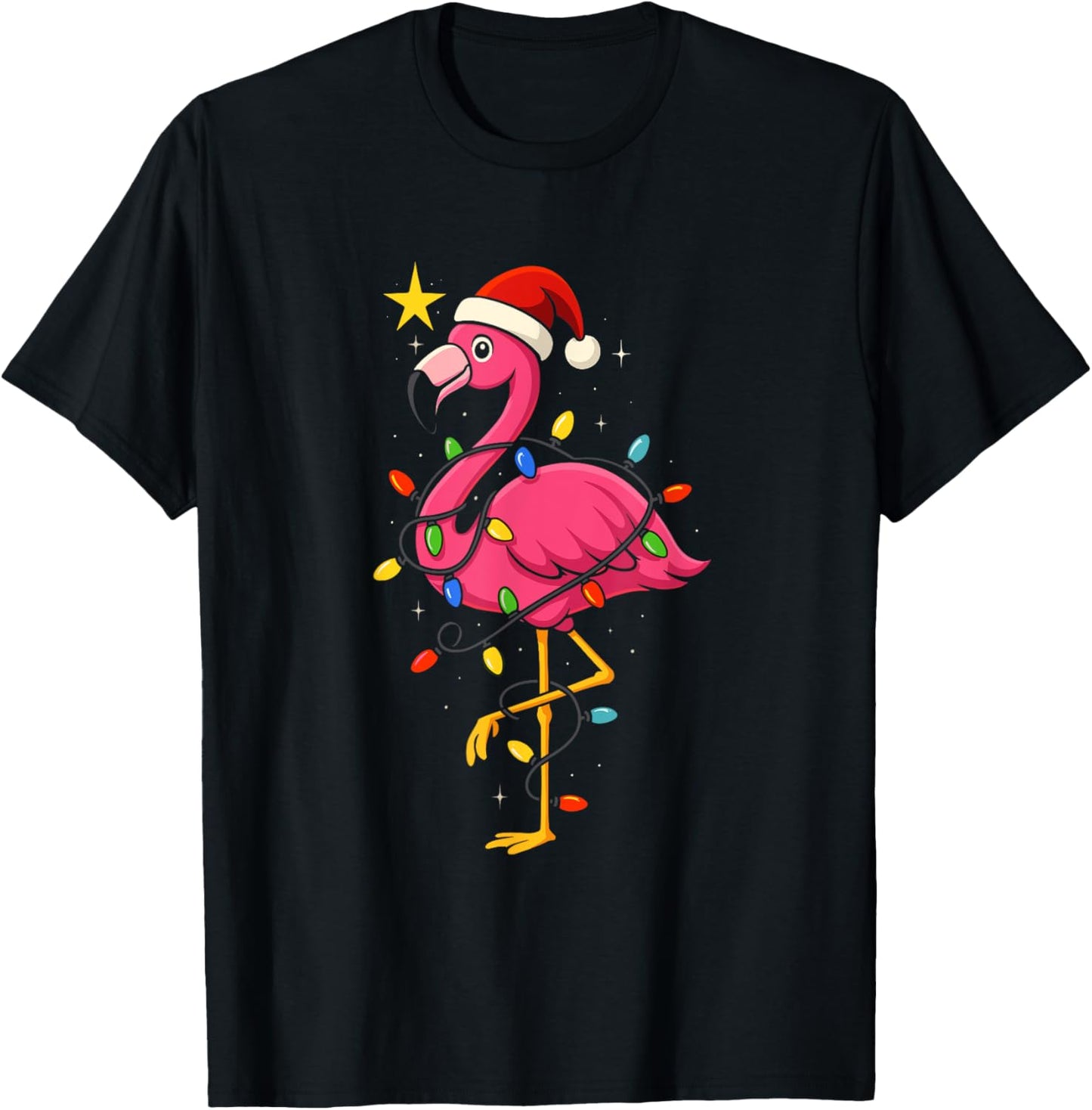 Christmas In July Pink Flamingo Funny Santa Hat Summer Xmas
