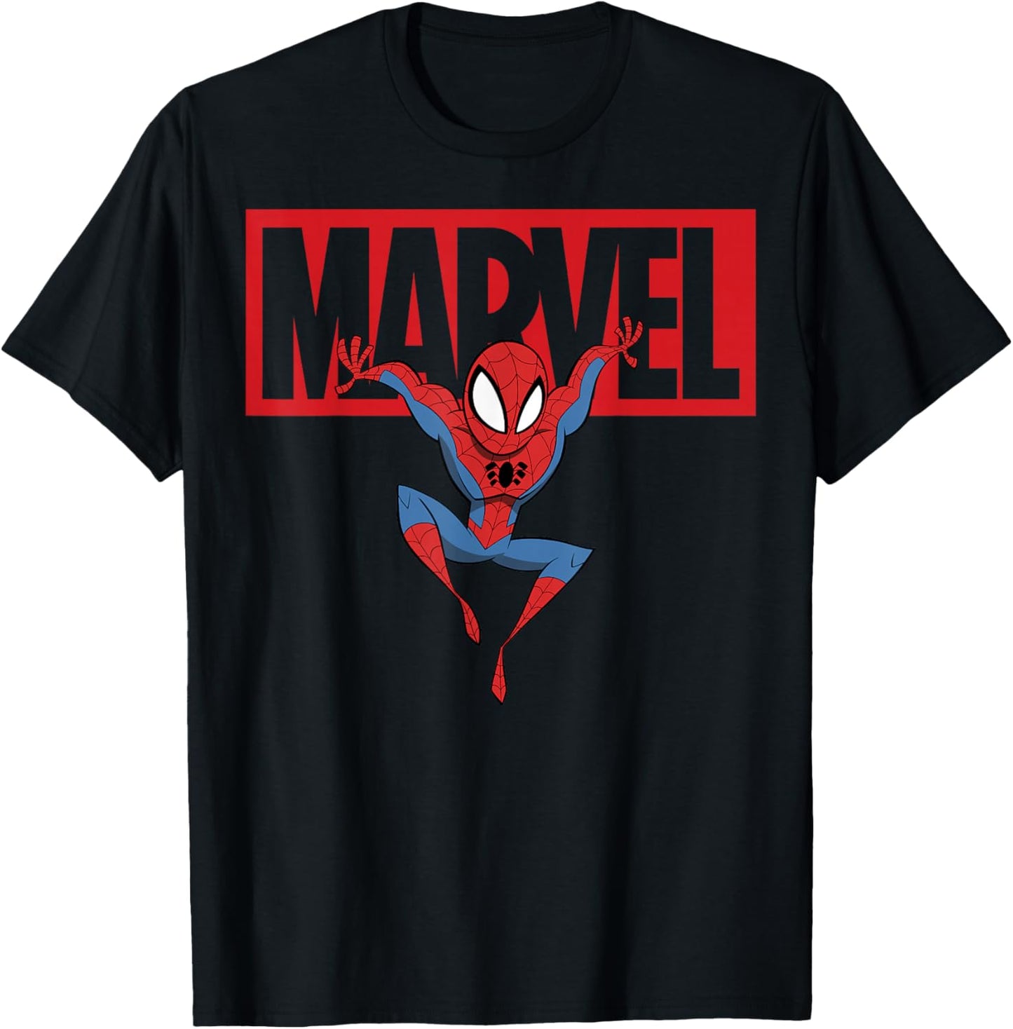 Marvel Spider-Man Chibi Action Pose Logo Outline