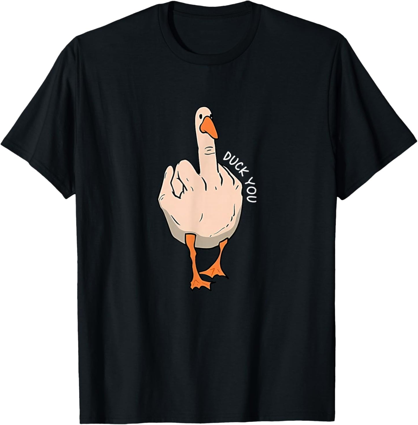 Slogan Goose Print Relax Fit Sweatshirt - Unisex-Adults - Black - Small - Short Sleeve -