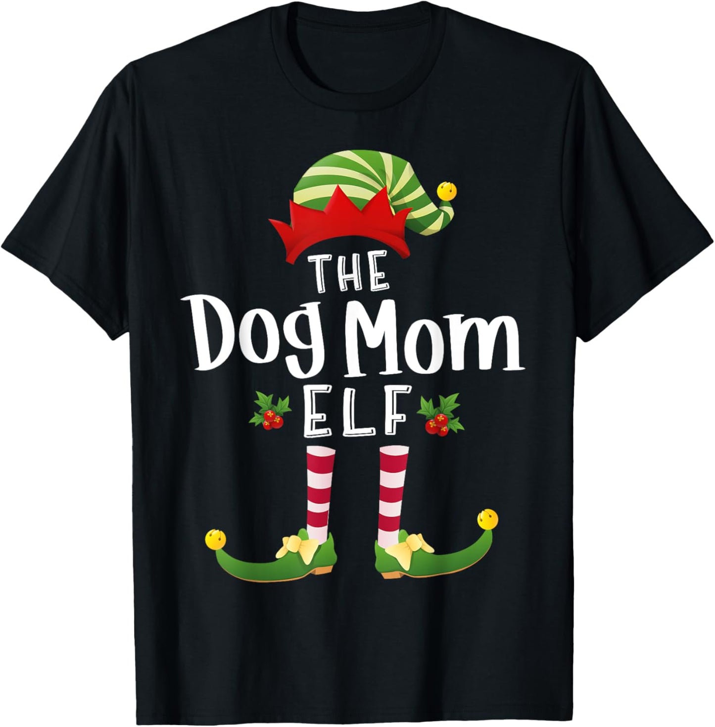 Dog Mom Christmas Elf Matching Pajama X-Mas Party