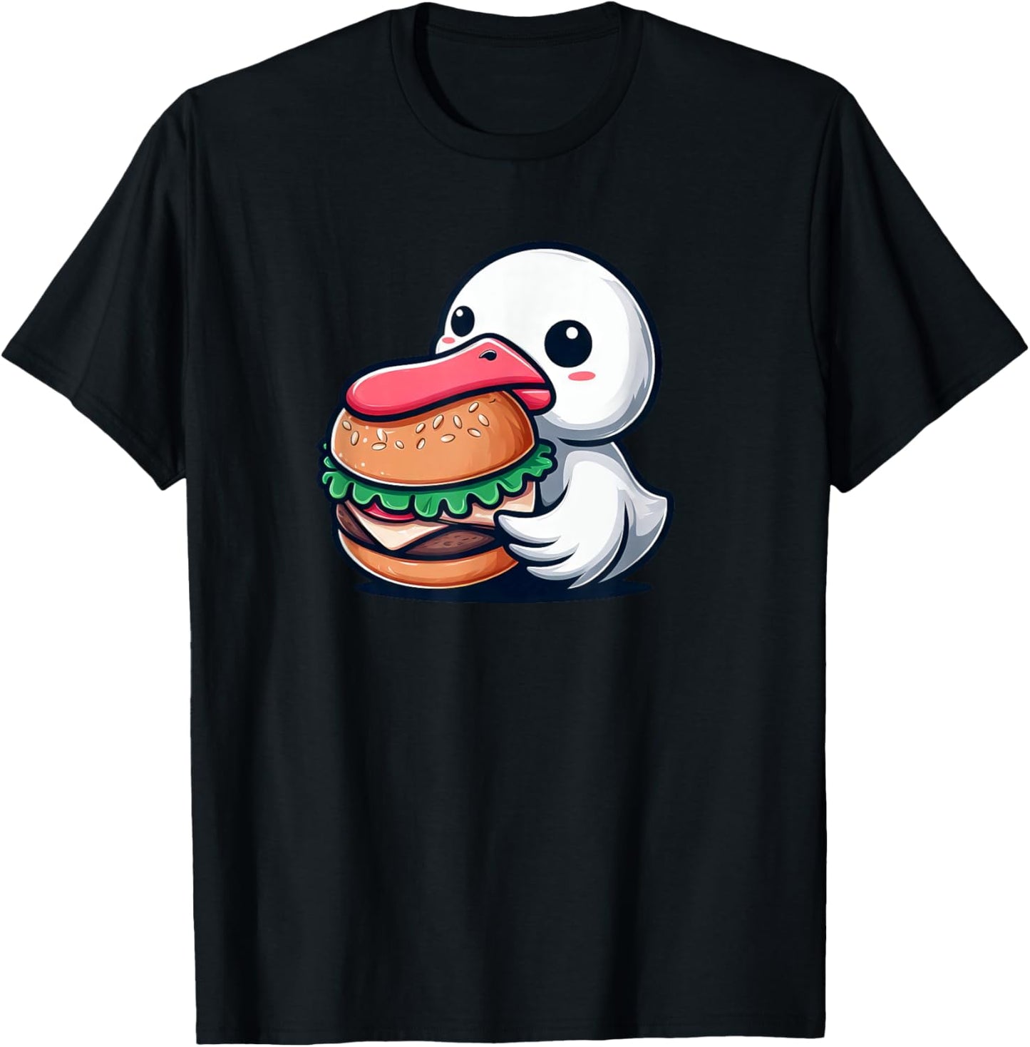 Funny Chibi Duck Swan Burger Design