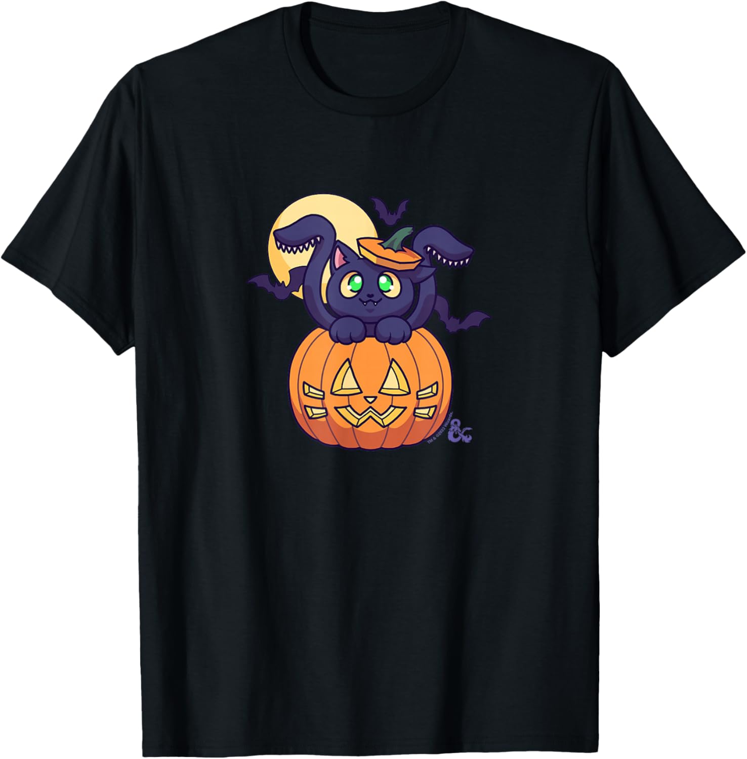 Dungeons & Dragons Halloween Chibi Monster Cat Logo