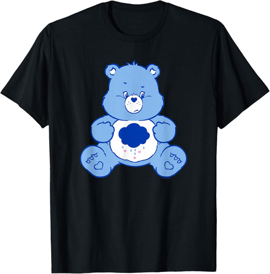 Care Bears Vintage Classic Grumpy Bear Cloudy Belly Badge T-Shirt