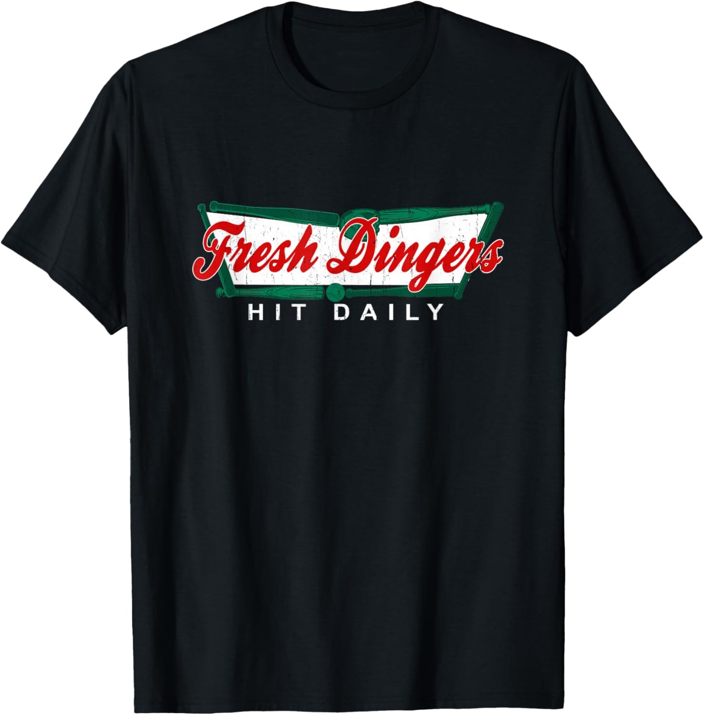 Don't Bunt Hit Fresh Dingers Funny Baseball Softball Game