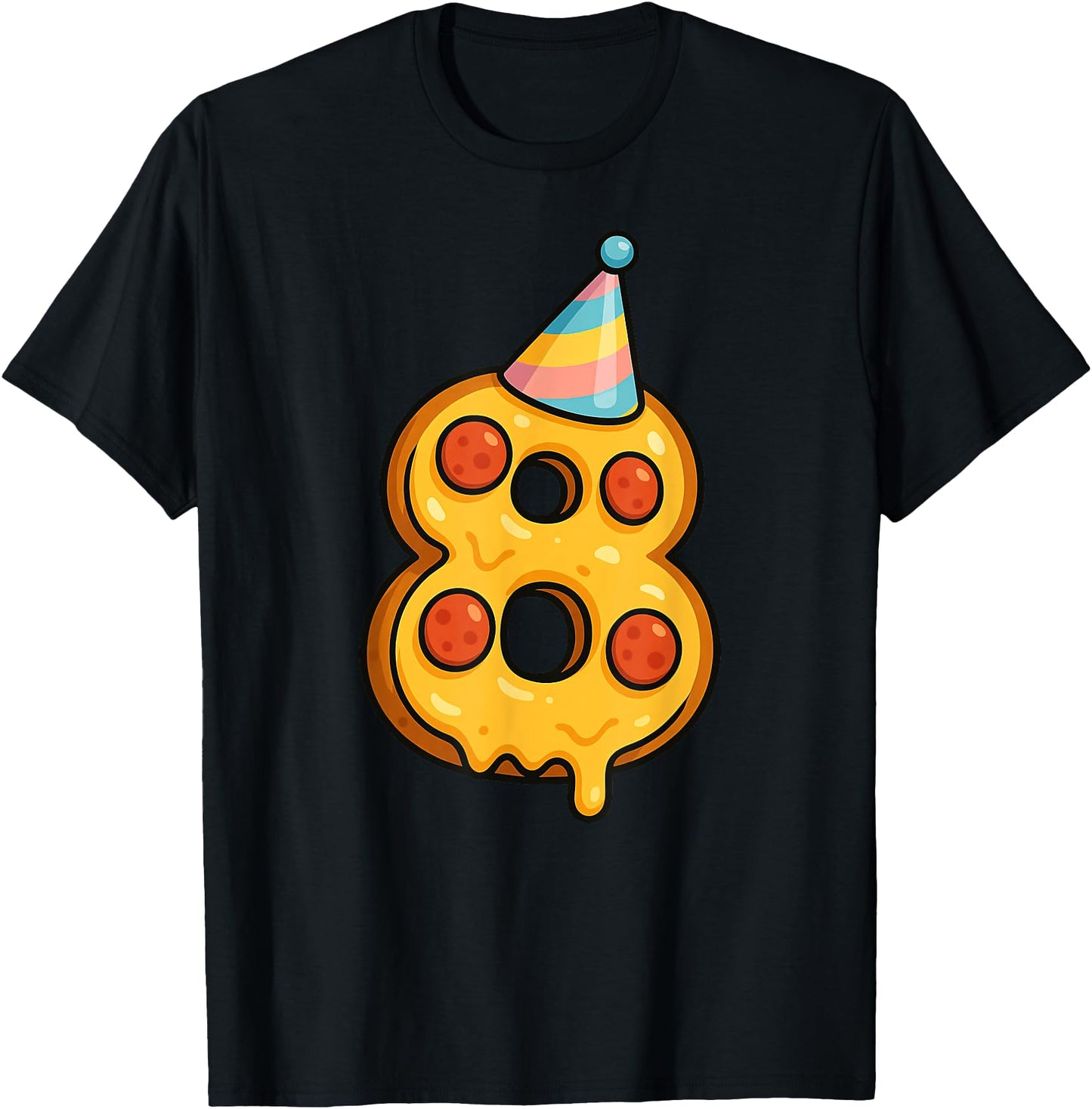 Pizza 8th Birthday 8 Years Old Party Hat Bday Boys Girl