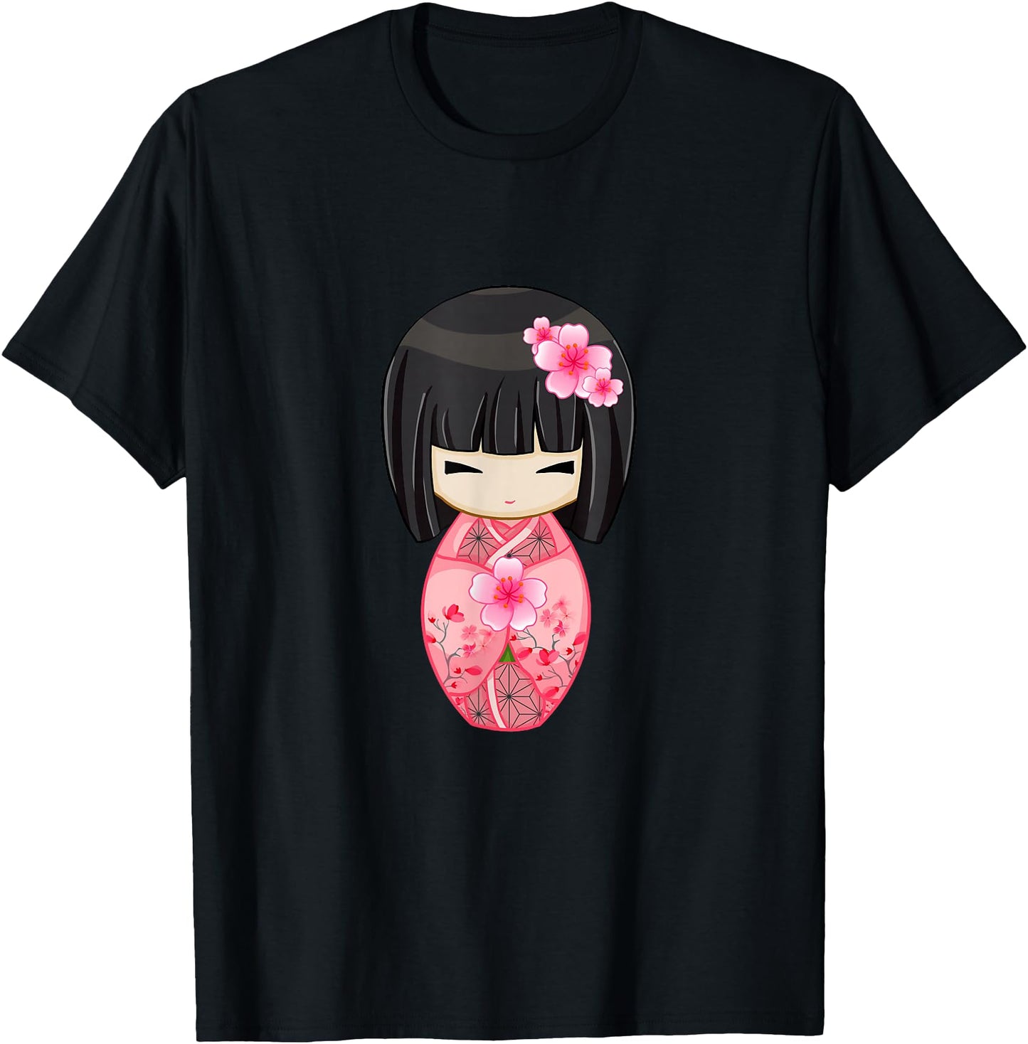 Cherry Blossom Geisha Japanese Kokeshi Doll