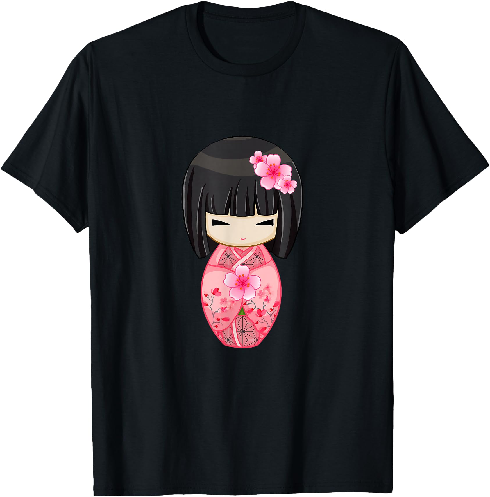 Cherry Blossom Geisha Japanese Kokeshi Doll