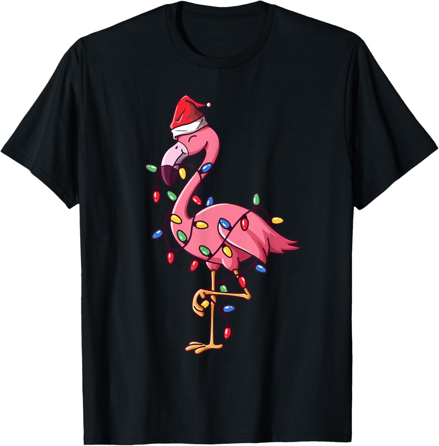 Pink Flamingo Christmas Tree Lights X-Mas Family Pajamas