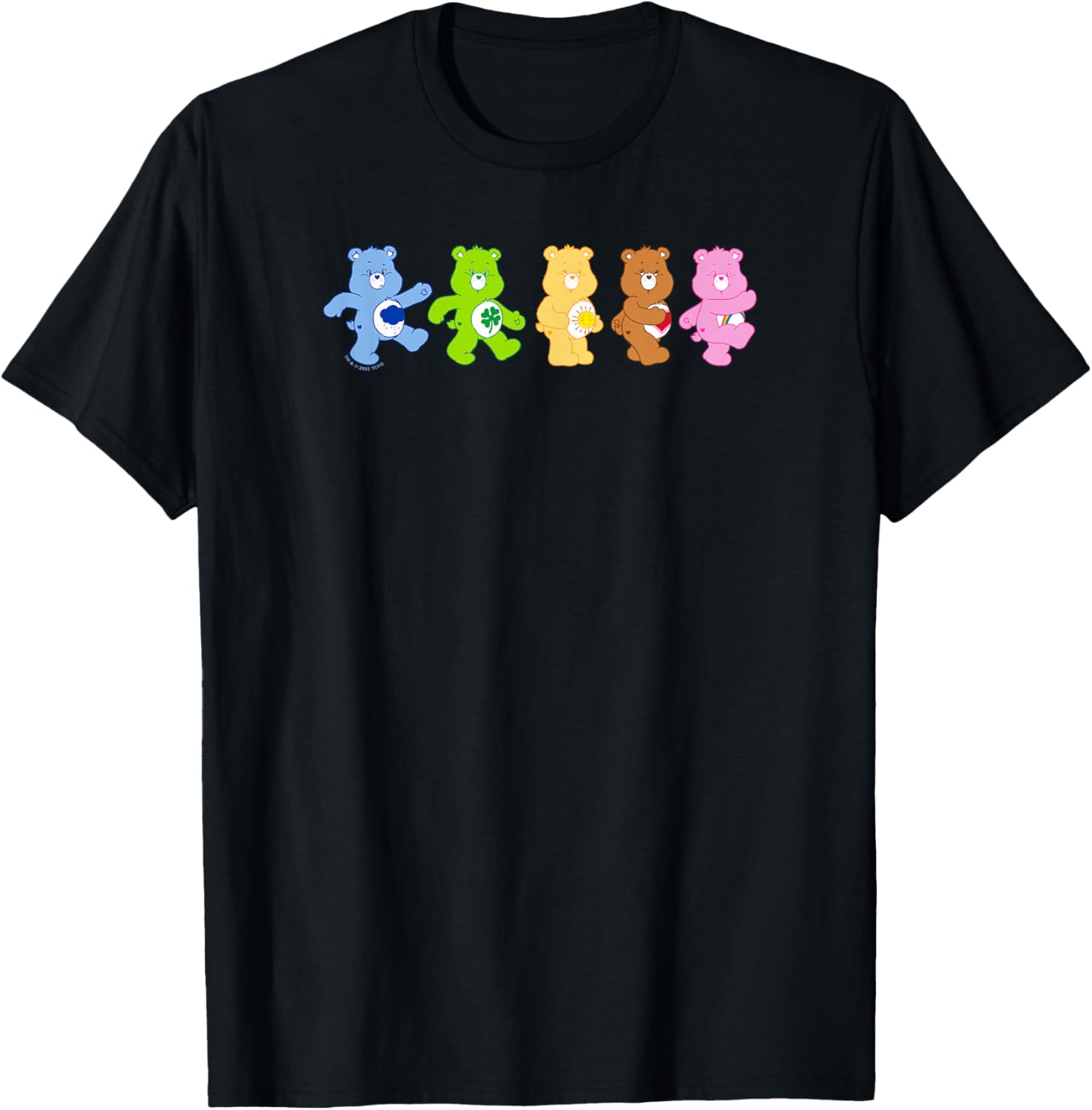 Care Bears Vintage Rainbow Bears Grateful Line Up T-Shirt