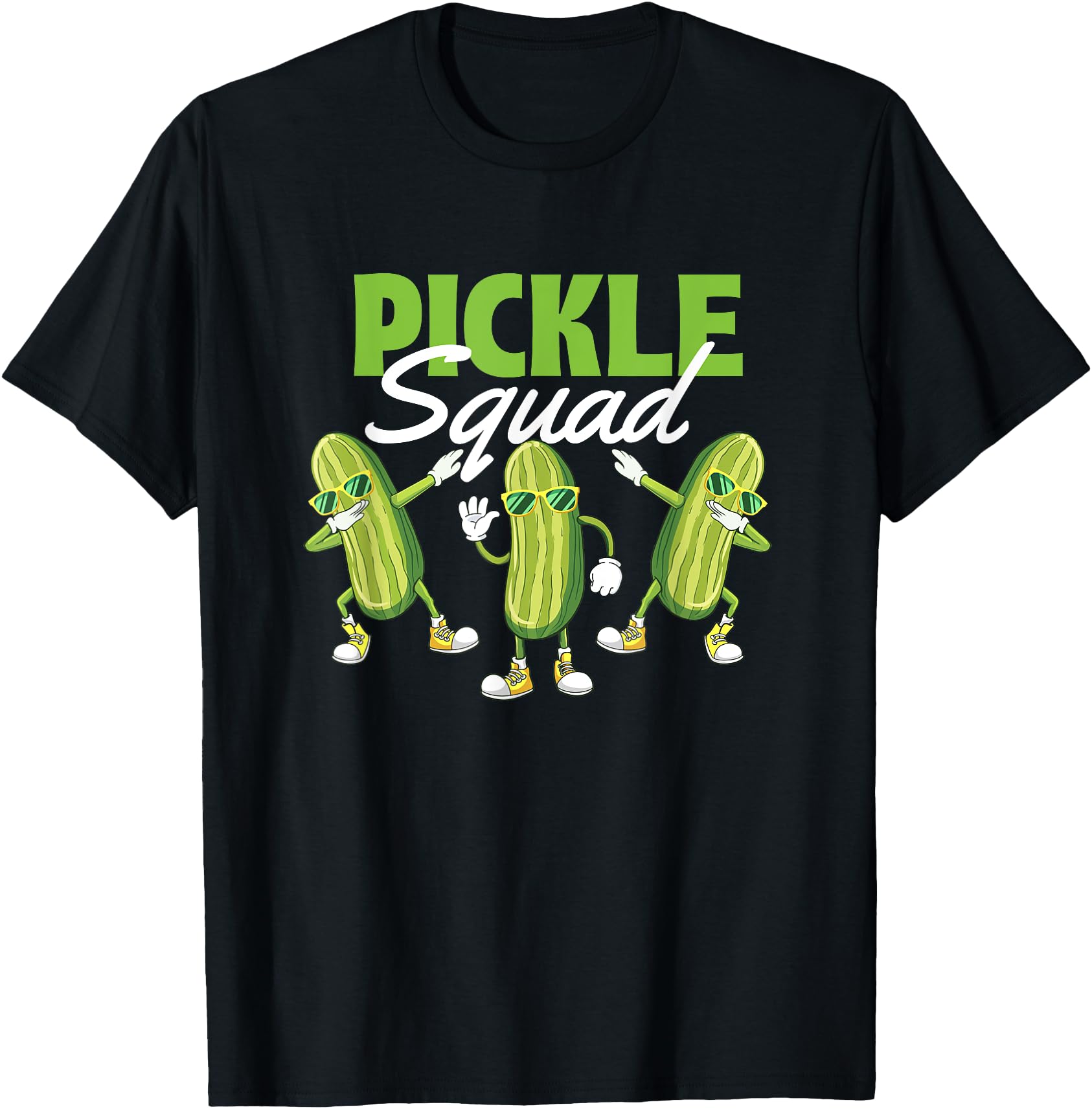 Pickle Lover Shirts - Dill Pickle Lover Unisex-Adult T-Shirt, Black, Small, Short Sleeve, Cartoon, Casual, Modern, All Seasons, Crew Neck, Pull On