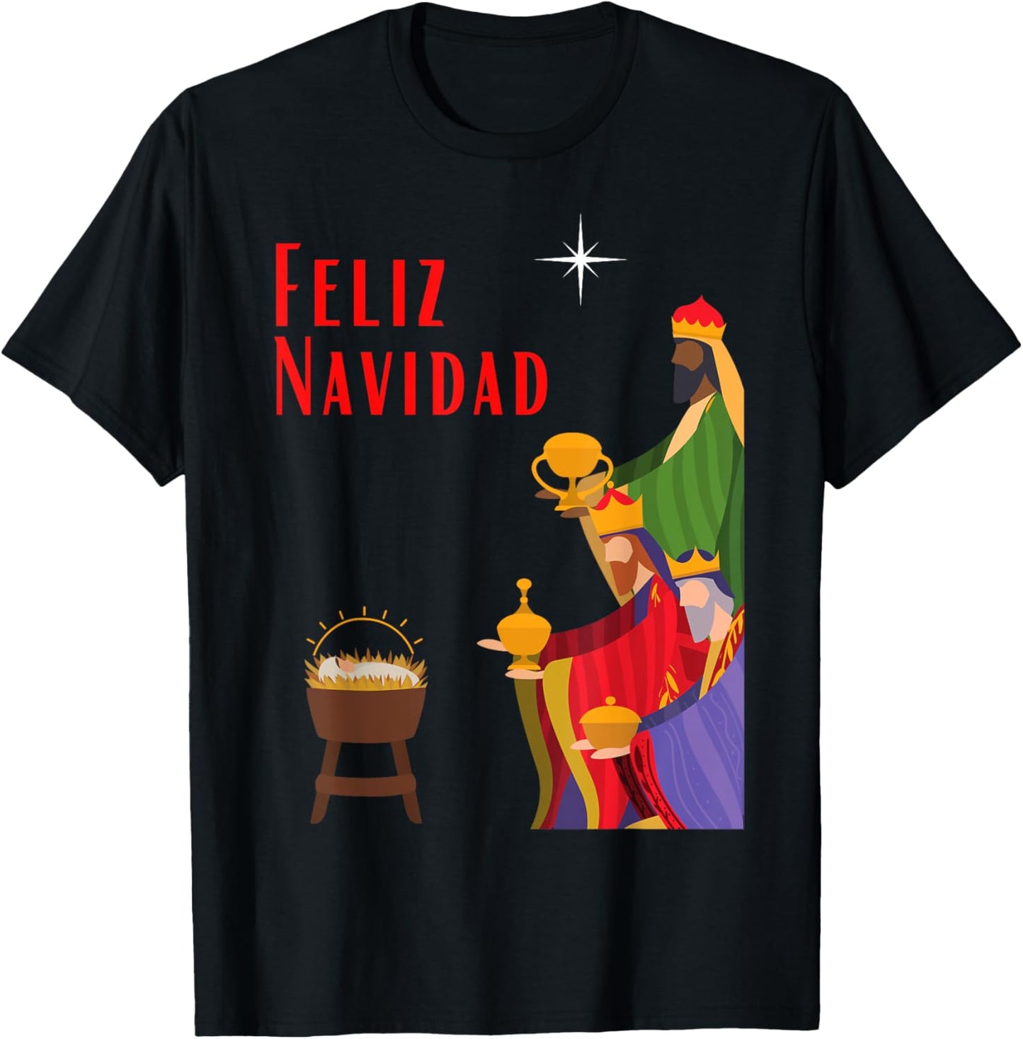 Feliz Navidad o los Tres Reyes Magos un Diseño Navideño