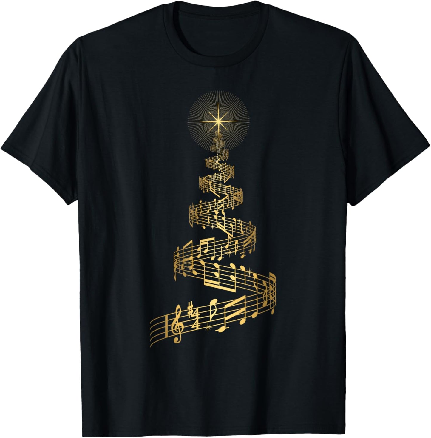Christmas Tree Music Notes T Shirt Musical Xmas Tree Gift