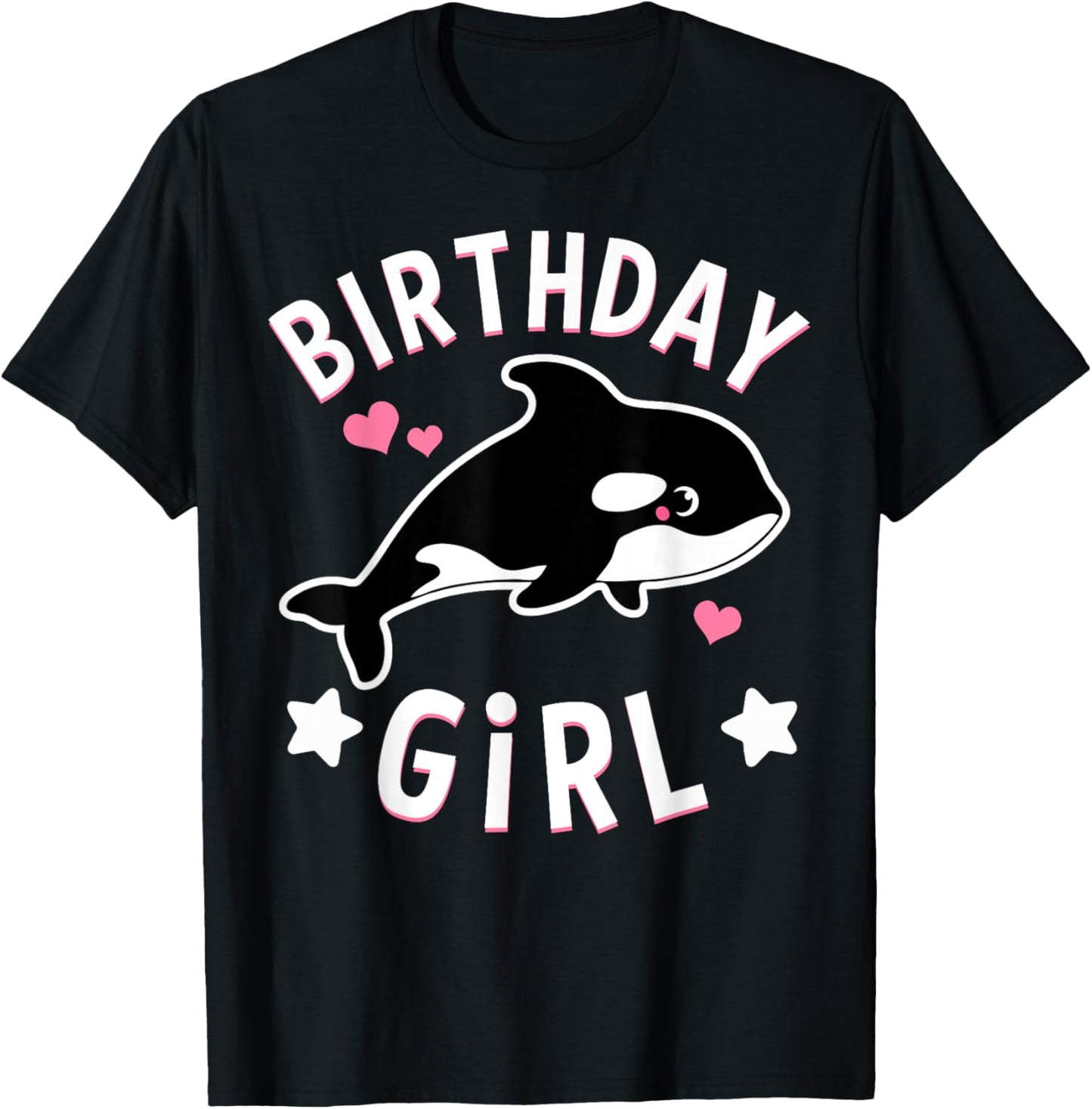 Birthday For Girl Party Cute Orca Whale Sea Animal T-Shirt
