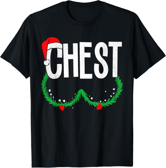 Chest Nuts Matching Chestnuts Funny Christmas Couples Chest T-Shirt