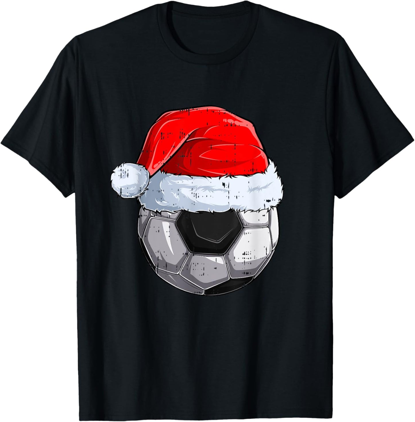 Soccer Ball Santa Hat Christmas Pajama X-Mas Holiday Sport
