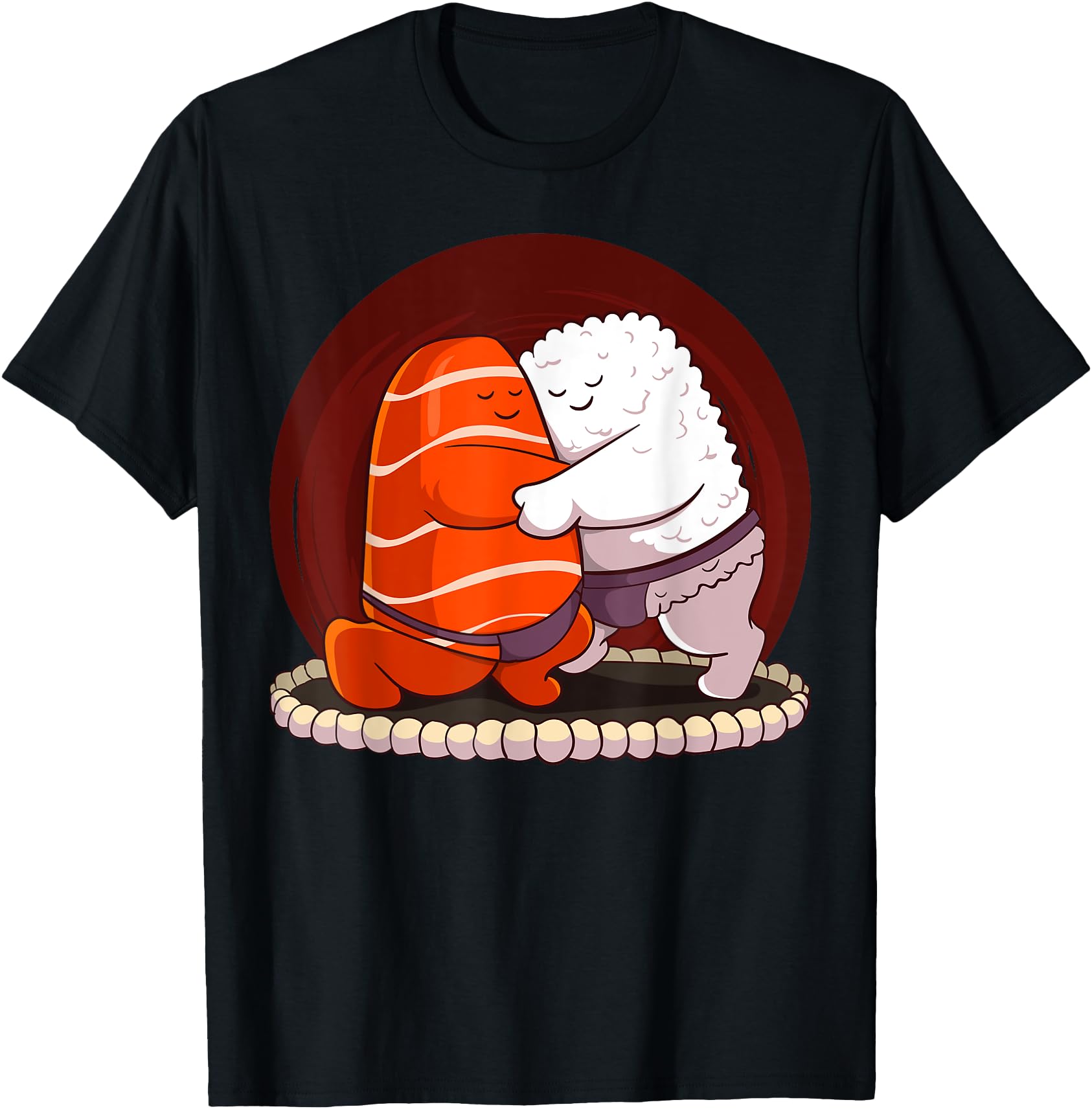 Japanese Sumo Wrestler Sushi Salmon Hug Kawaii