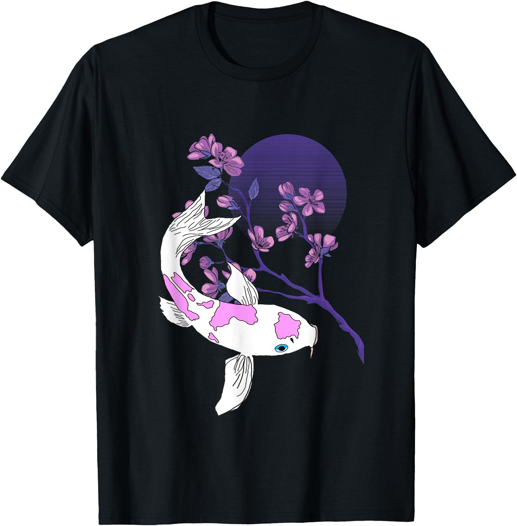 Koi Japanese Koi Carp Full Moon Cherry Blossom Nishikigoi