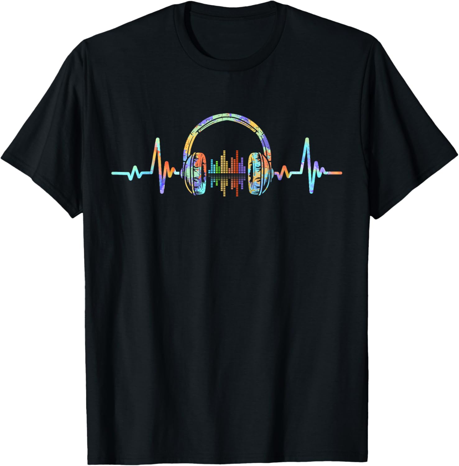 Heartbeat Headphone Tie Dye Sound Lover Engineer Producer DJ