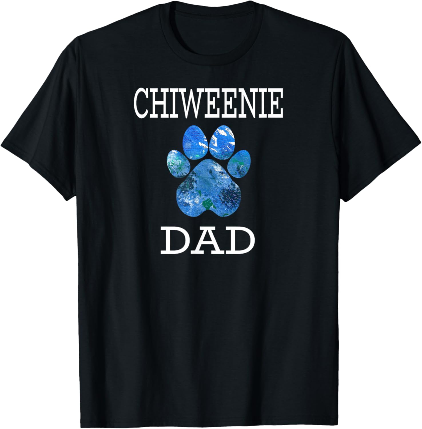 Chiweenie Dad Dog Shirt for Men | Paw Print Tee T-Shirt