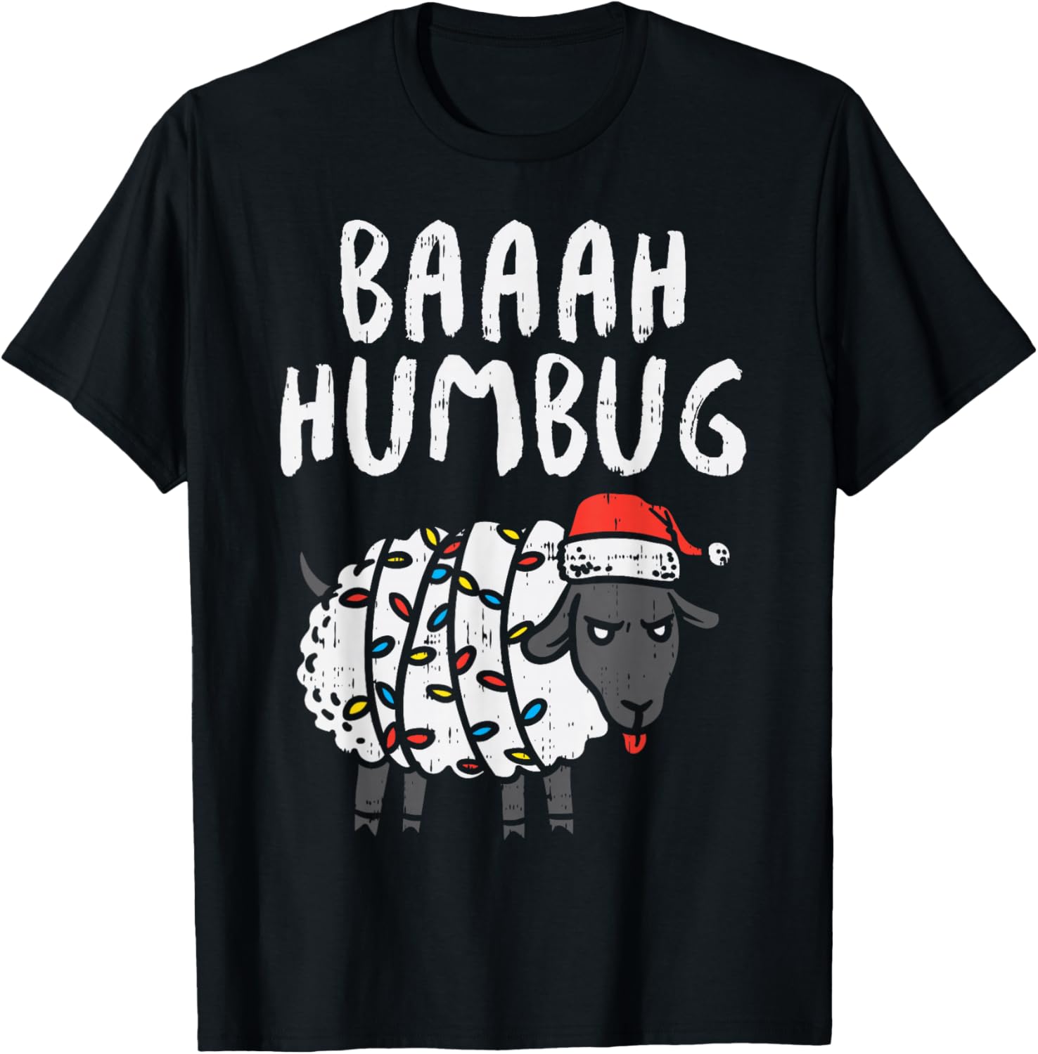 Baaah Humbug Sheep Xmas Lights Funny Anti Christmas Gift