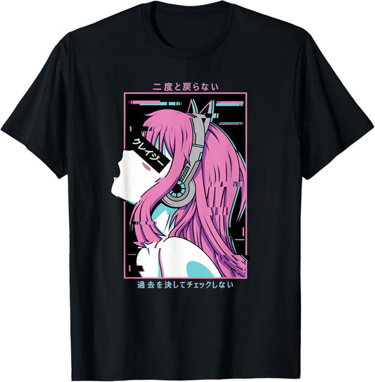 Aesthetic Vaporwave Crazy Waifu Anime Girl