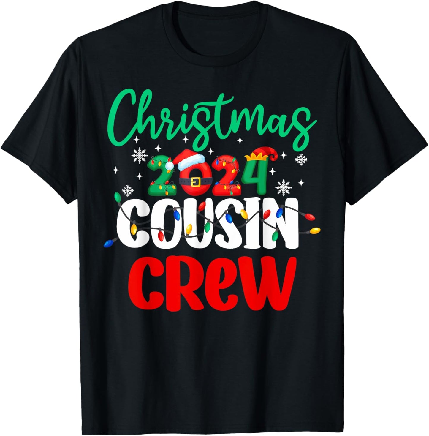 Family Christmas 2024 Cousin Crew Matching Squad Santa Xmas