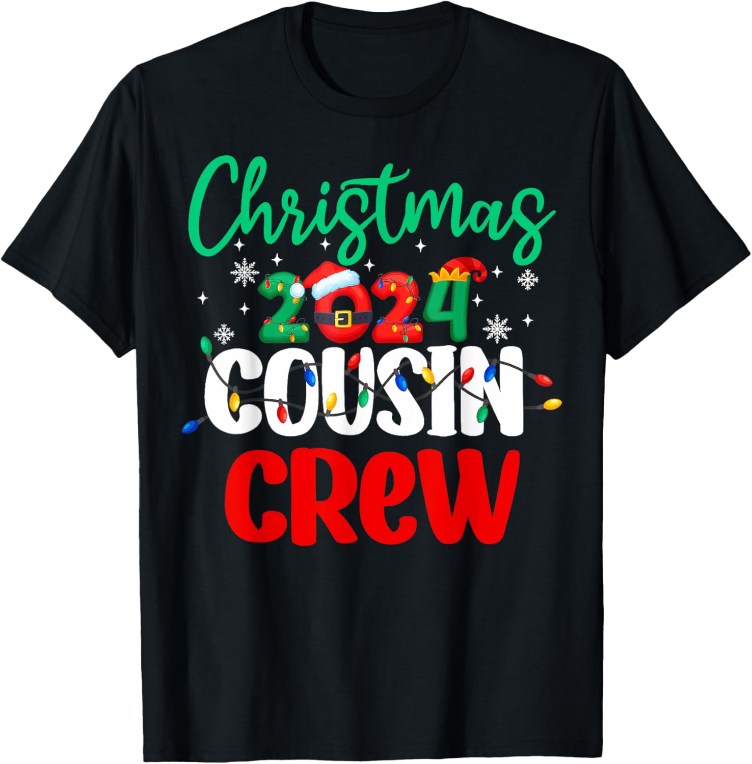 Family Christmas 2024 Cousin Crew Matching Squad Santa Xmas
