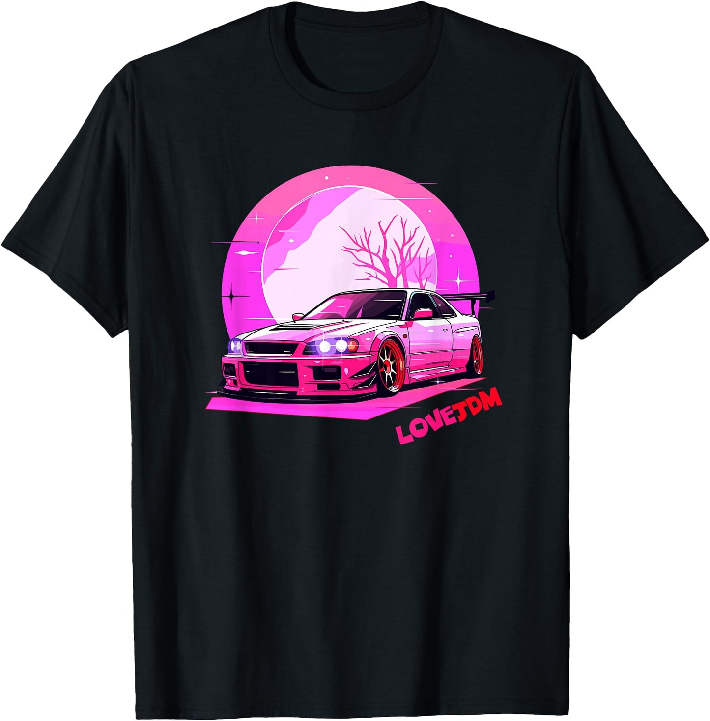 Love JDM Girl Racer Pink Japanese Modified Race Car