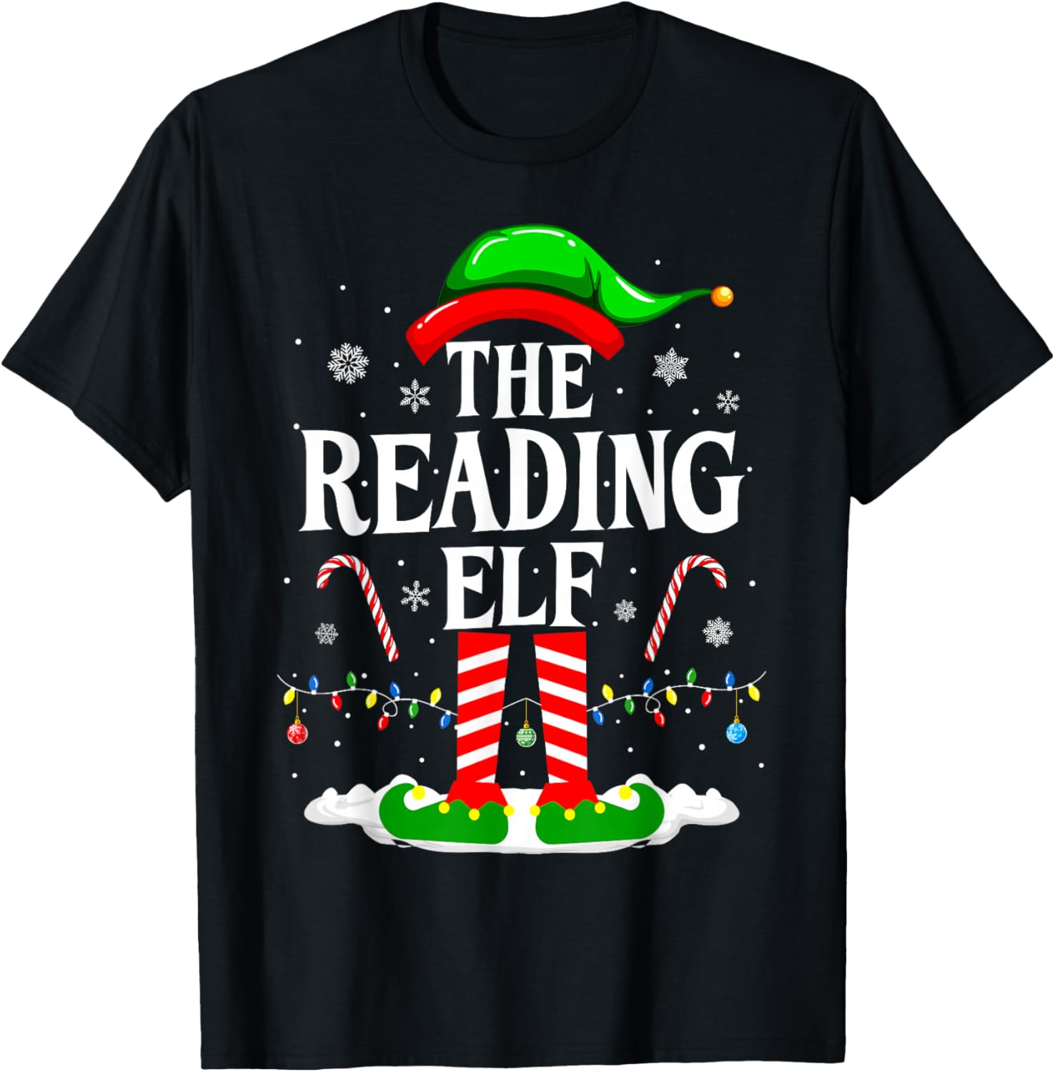 The Reading Elf Xmas Funny Book Lover Christmas Books